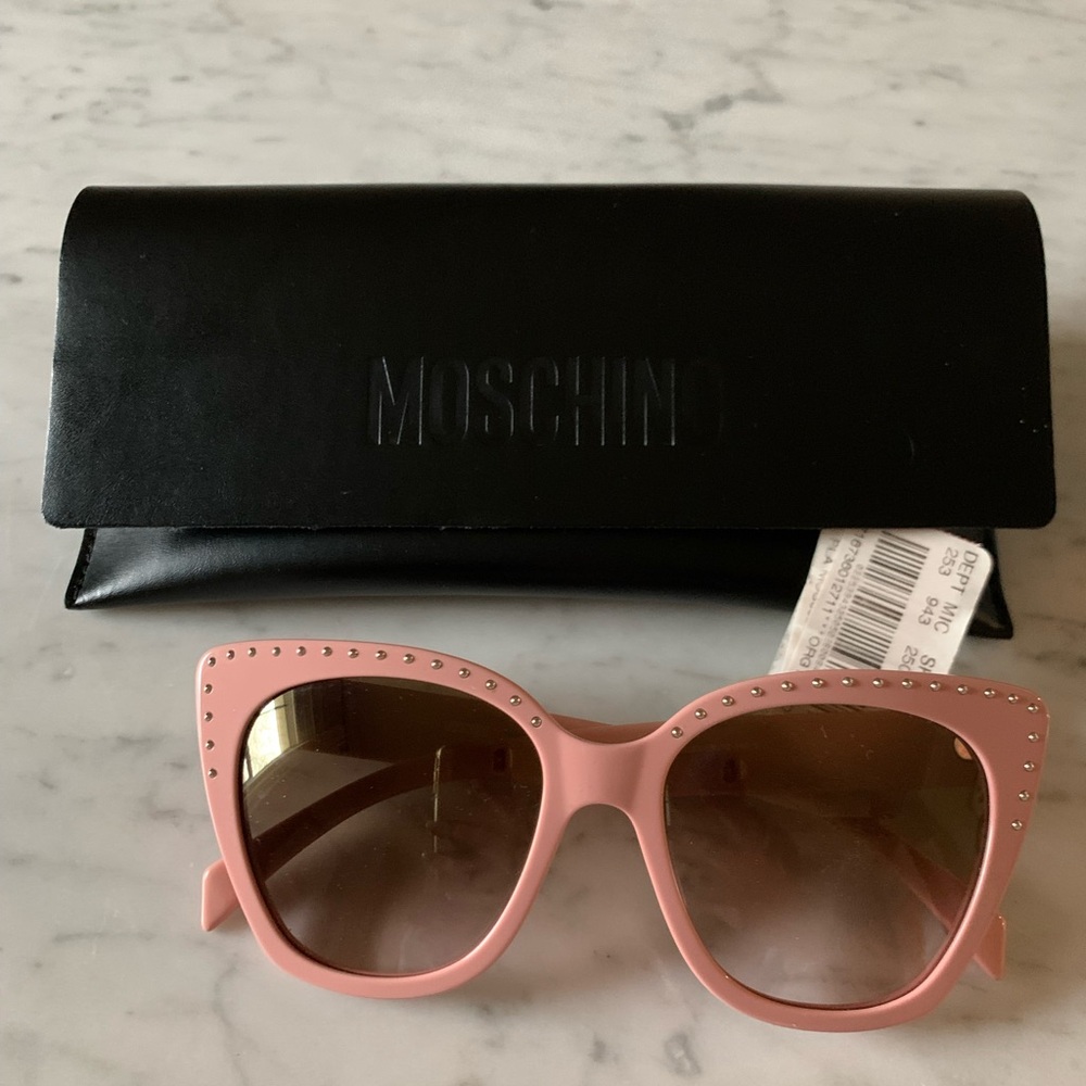 Moschino NWT Pink Studded Sunglasses